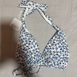 NWT Monday Swimwear Paper Floral Tulum Bikini Top